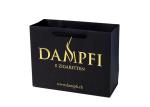 250gsm Personalized Shopping Bags For Business Black Card Gold Foiling Matt