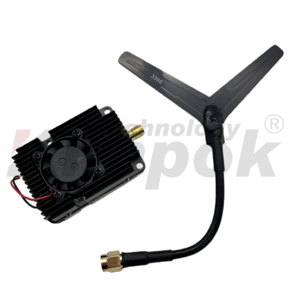 Kimpok 3.3GHz 7W 64CH Analog Video Transmitter VTX for Long Range Reliable Analog Image Transmission