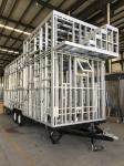 Ready made steel frame prefab tiny house with trailer on wheels