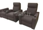 Strong Steel Frame Footrest Home Theater Seating With Aisle Light Option