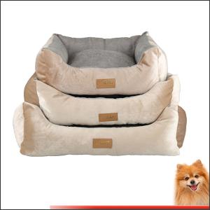 Wholesale washable dog beds for large dogs free shipping Stripes short plush pet bed china factory from china suppliers