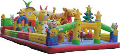 1000D Pvc Inflatable Play Center Blow Up Playground Slide