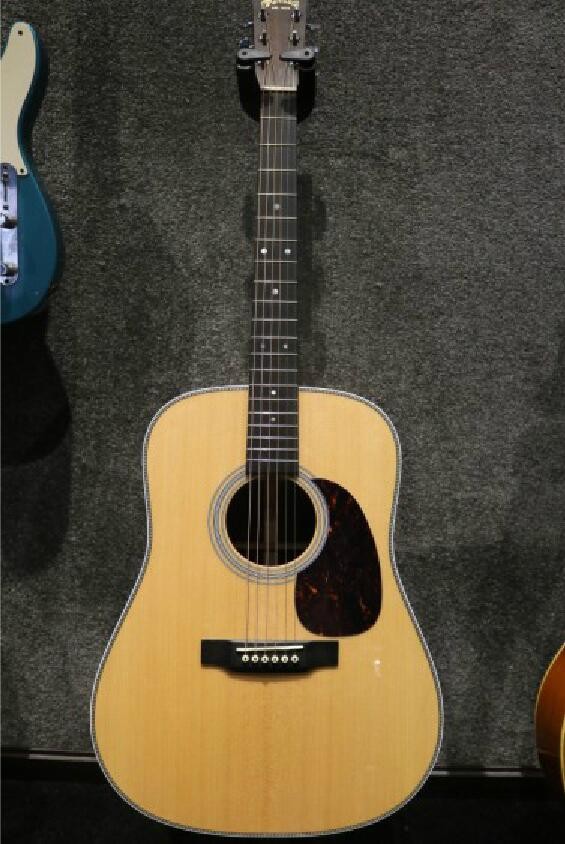 Custom HD28 acoustic guitar replica nice workmanship ebony fretboard rosewood back side mahogany neck