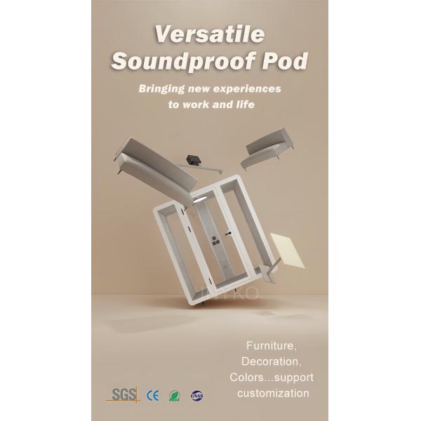 4 Person Soundproof Meeting Pod with LED Lighting