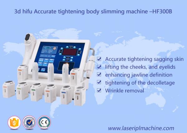 Quality 3d Hifu Ultrasound Machine / Accurate Tightening Body Slimming Facial Lifting Beauty Machine for sale