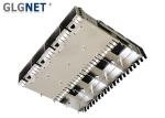 Heat Sink EMI Tabs SFP Cage Connector 1x4 Multiple Port SFP28 Cage