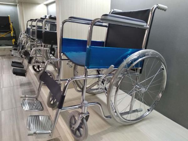 GT-809B Folding Steel Wheelchair Lightweight Collapsible Wheelchair Chromed MAG