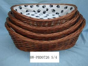 Wholesale Willow wicker Pet beds, dog baskets from china suppliers