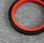 Monforts Stenter Machine Parts Red Plastic Body Brush Wheel Black Bristle Pig