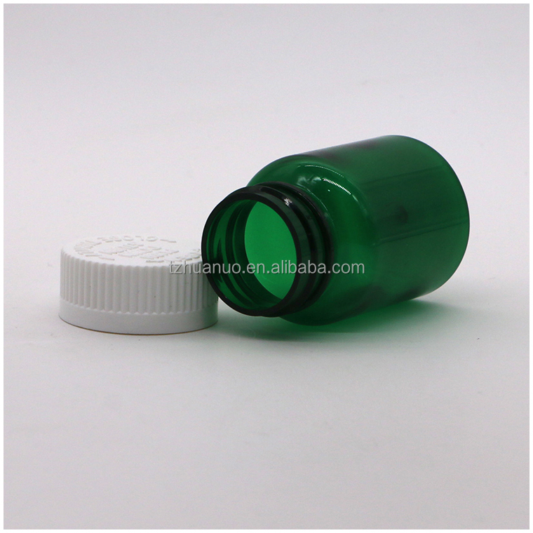 Industrial Medicine 50ml PET Plastic Bottle with Screw Cap and Custom Label Printing