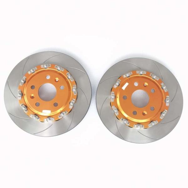 Grooved Auto Brake Discs 330*28mm Custom Orange Center Cap For Clio RS MK4