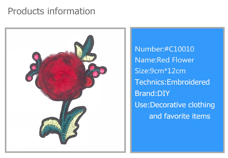 Trendy Design Flower Sew On Patches , Sew On Cloth Badges For Ladies Evening Wear