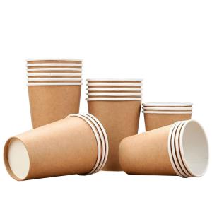 Wholesale SGS Disposable Paper Tableware 185gsm 15g PE Paper Board Biodegradable Coffee Cup from china suppliers