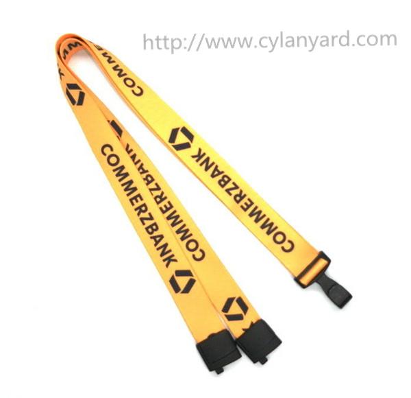 American national flag printed lanyard with ABS detachable buckle and metal