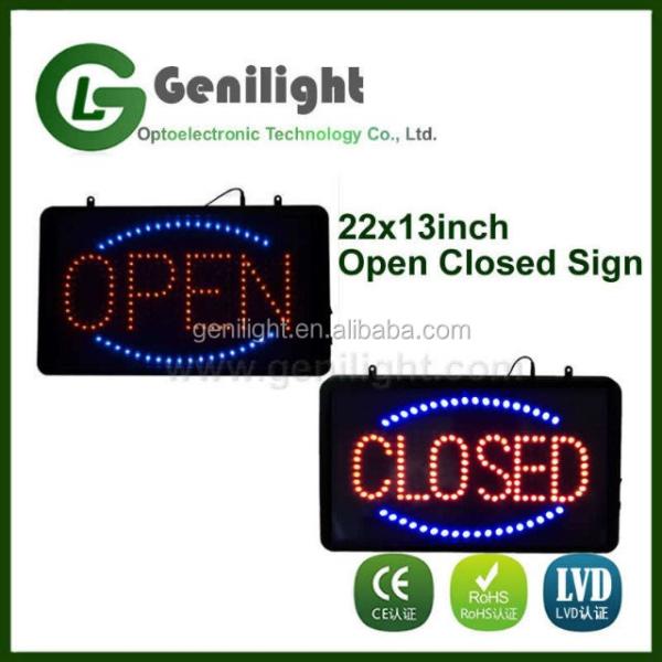 56*33 Panel Size LED Neon Light Open Sign with High Brightness from Customizable