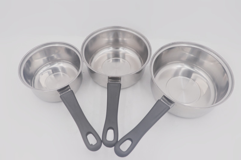 3pcs Cookware Nonstick Cooking Pot Stainless Steel Sauce Pan