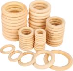 Wooden Rings for Crafts, Macrame Rings, Wood Teething Ring