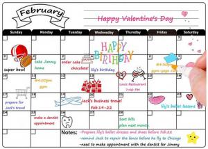 China Custom Dry Erase Fridge Magnet Calendar, 12 x 16 inch Magnetic Weekly Planner with dry erase marker on sale