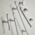 Brass Chorming Silver 192mm T Bar Furniture Handles For Cabinet Drawer