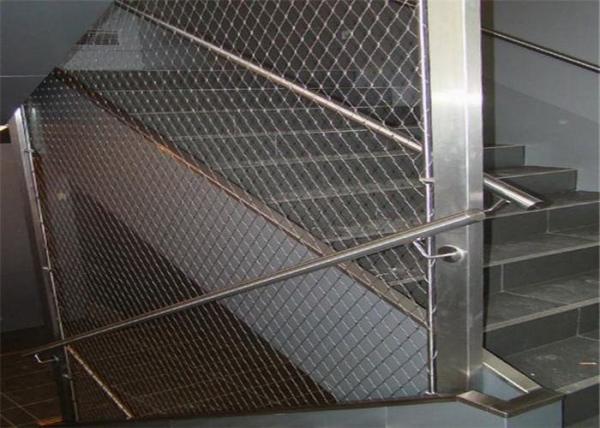 7x7 7x19 Ferruled Stainless Steel Rope Mesh Netting / Architectural Wire Rope