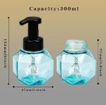 Polygon Empty PET 300ml Foam Pump Bottle Facial Cleaning Packaging Bottle Fast
