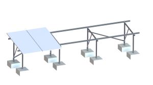 Wholesale Aluminum Frameless Flat Roof Solar Mounting System , Commercial Ballast Mounting System from china suppliers