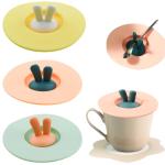 Silicone Cup Lids Food Grade Rabbit Ear Silicone Cup Cover Anti-Dust Airtight