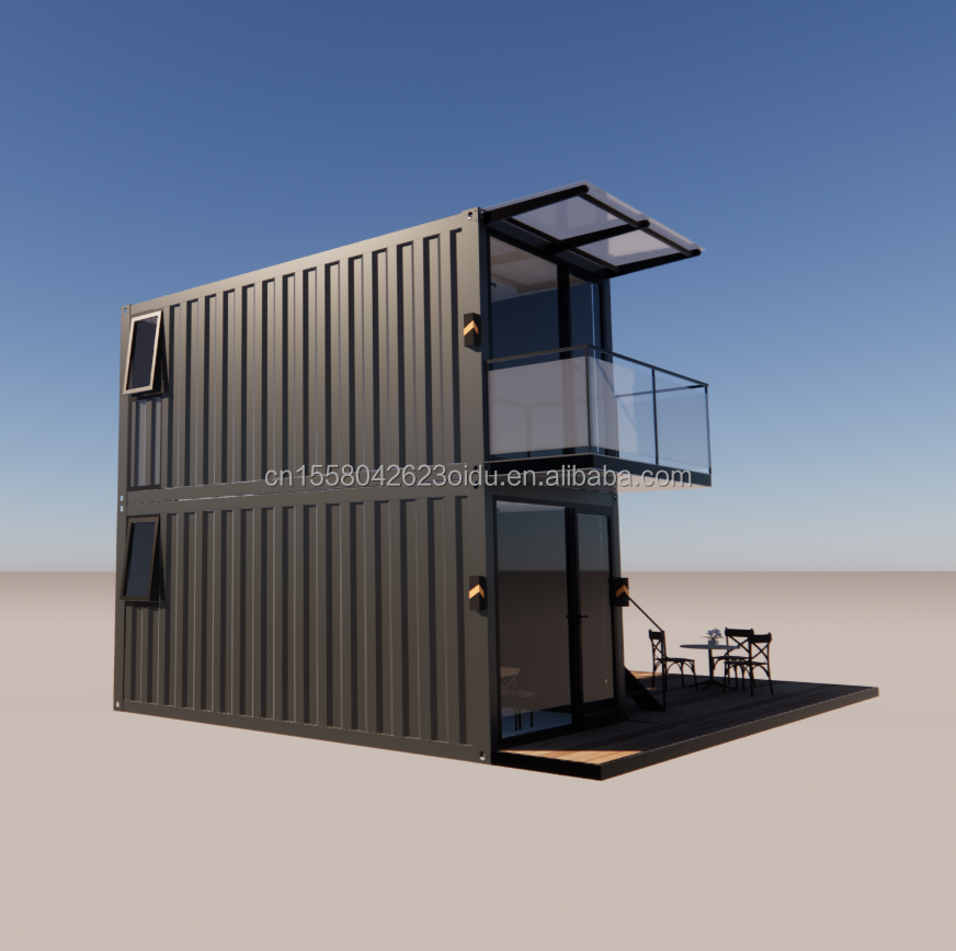 Galvanized Steel Bending Container Coffee Shop Store 40ft Prefabricated House Building Design for Steel Frame Hotel