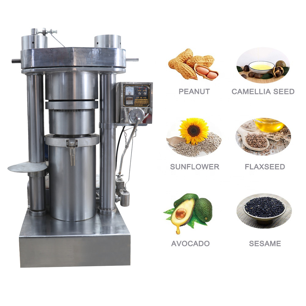 Automatic Hydraulic Oil Press Machine 60-100 Kg/h Capacity 0-60MPa Pressure Range 2.2 Kw Power