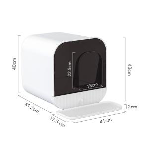 Wholesale PP PMMA Enclosed Automatic Self Cleaning Litter Box for kitty rabbits 12kg from china suppliers