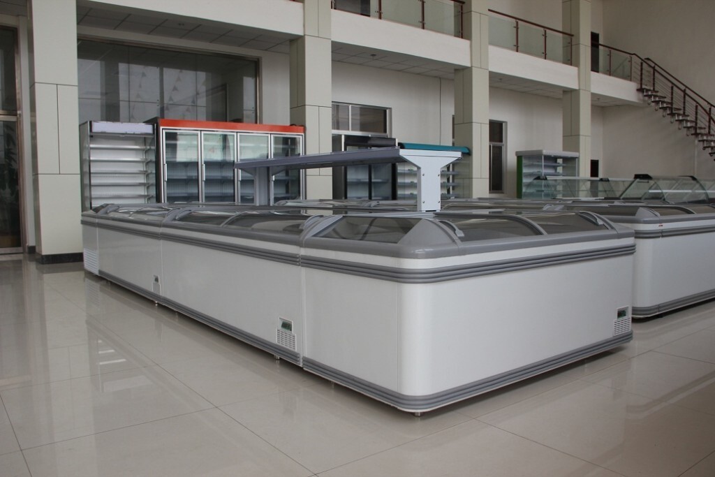 2.5m Open Type Supermarket Combined Sland Freezer With Dynamic Cooling