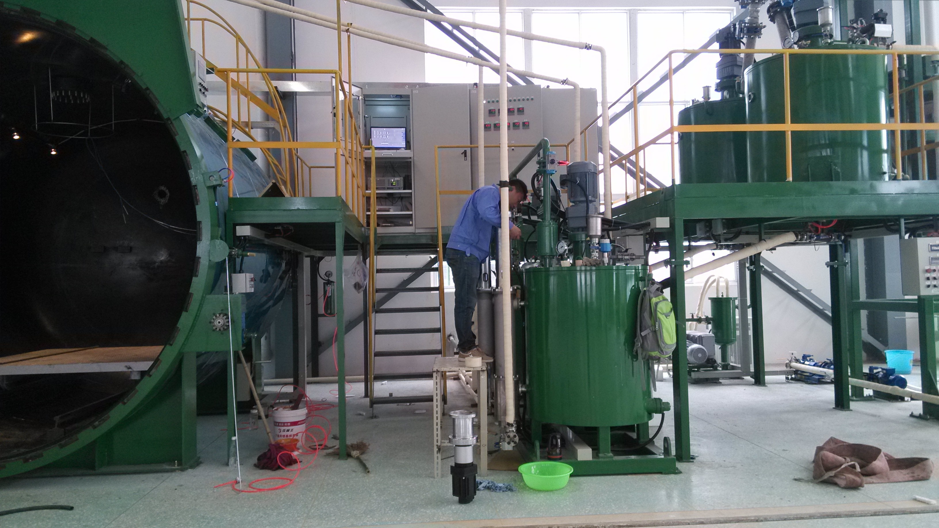 Epoxy Resin Hardener Vacuum Casting Plant Combo System Pouring Process Static Mixing System
