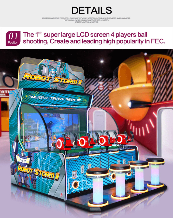 Robot Storm 2 - 4 Players Ball Shooting Game Ticket Redemption Arcade Game Machine