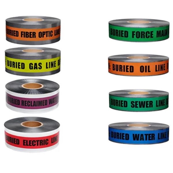 Custom Printed Logo Underground Detectable PE Waterproof Warning Tape for Warning