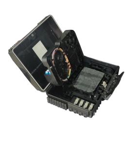 Wholesale 24 SC Port Fiber Optic Termination Box IP65 Splicing Splitter Plastic Black from china suppliers