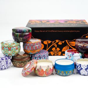 Wholesale Customized Tin Scented Candle Grass Scented Soy Wax Candles Gift Set from china suppliers