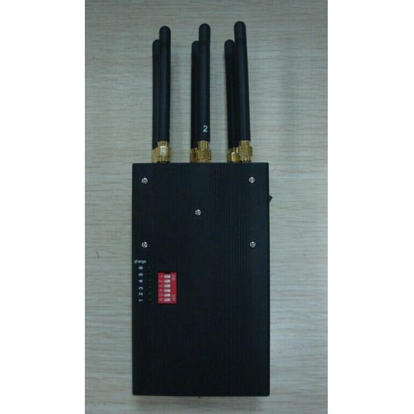 808HI Portable 6 Band Mobile Phone Wifi + GPS Jammer with 10m Jamming Range