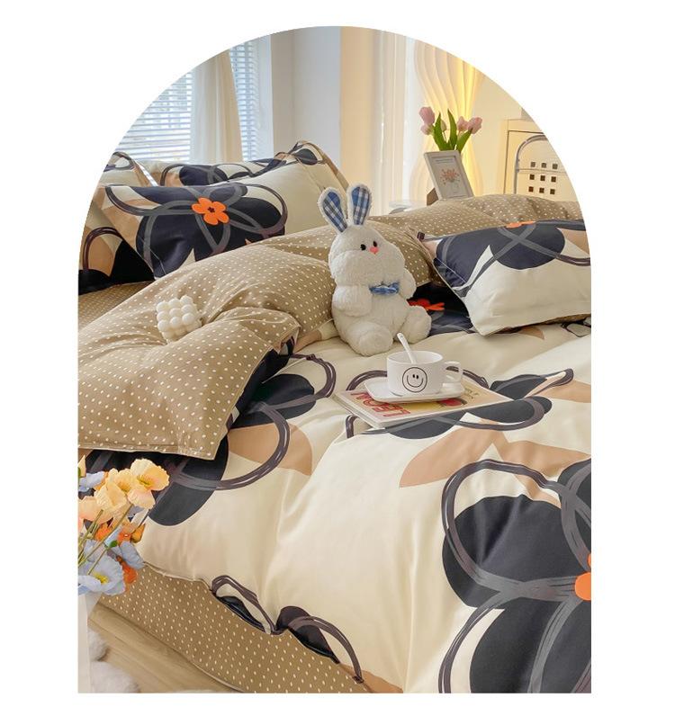 2024 Trend Simple Skin-Friendly Cotton Four-Piece Set for a Natural and Organic Bed