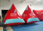 Safety Red Pyramid Inflatable Water Buoy Markers Customized Size EN14960