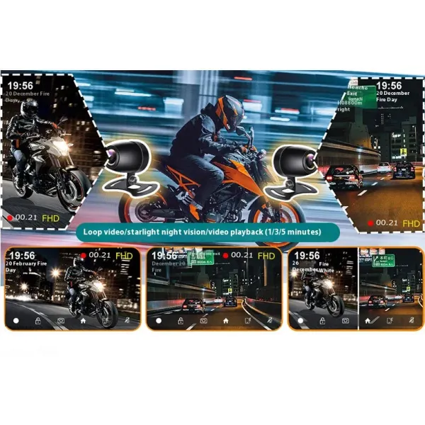 High Sensitivity Touch Screen Motorcycle Tachograph With Carplay Compatibility
