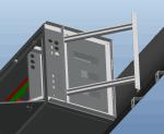 Galvanized Steel Outdoor Pole Mount Enclosure Battery UPS Cabinet With DC Air