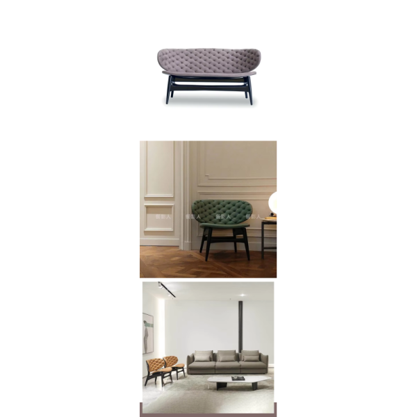 Modern Bending Lounge Leisure Chair Comfortable Wood Legs and Pu Relax Dalma Chair Hotel Leather Chairs