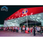 Custom Outdoor Event Tent Double Wings Glass Door For Exhibition Show