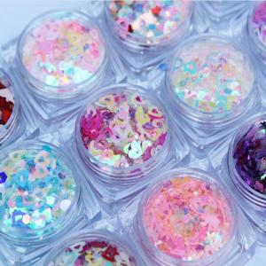 Wholesale Wedding Valentines Party Home Decoration UV Nail Gel Glitter 50G Valentine's Day Shape Mixes for Nail Art Durable Paper Material from china suppliers