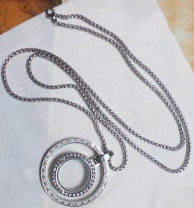 Wholesale New 316L Stainless Steel CNC Setting Swaroviski Stones Glass Locket Necklace from china suppliers