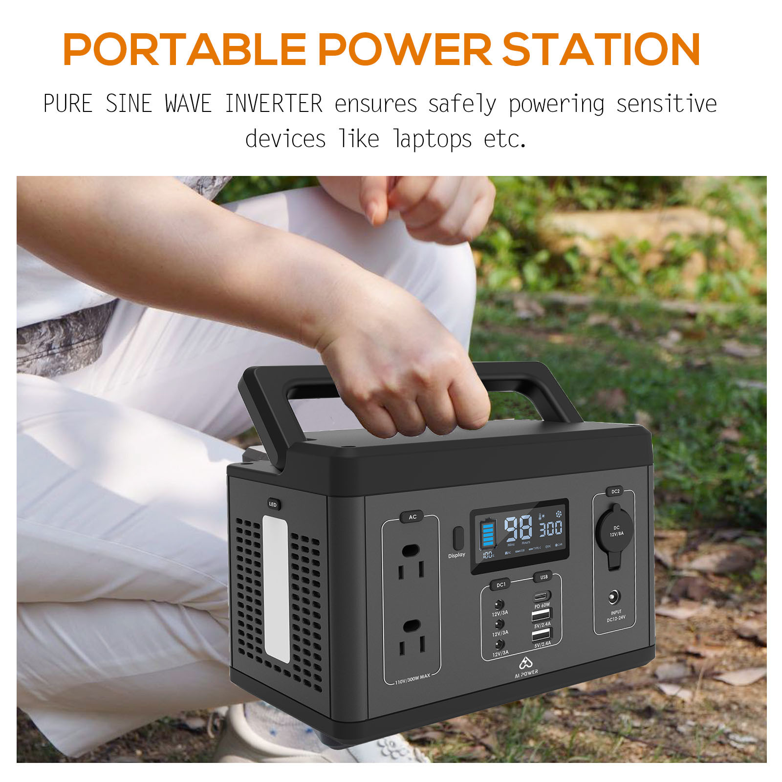 ETL 300W Outdoor Portable Solar Generator For Camping