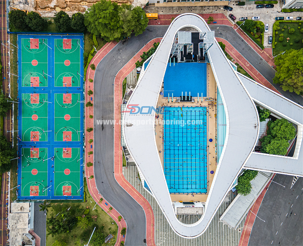 Indoor Basketball Silicone Pu Sports Flooring concrete Subbase