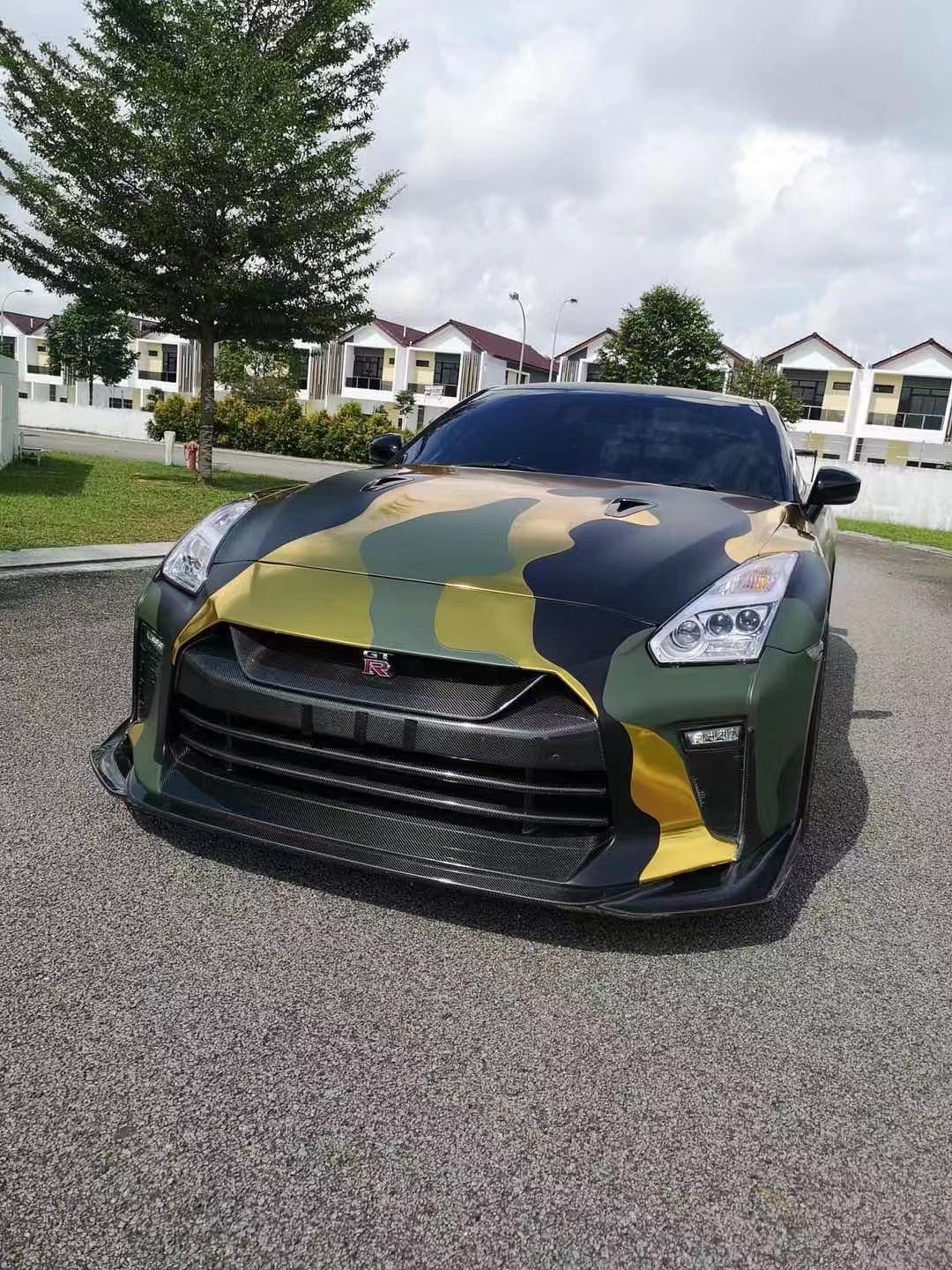 For Nissan GTR R35 Carbon Fiber Body Kit GTR Upgraded Top Style Carbon Fiber Front and Rear Bumper Side Skirt Spoilers