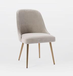Wholesale Restaurant Furniture Fabric Dining Room Chairs Colorful Creative Velvet With Wood Legs from china suppliers