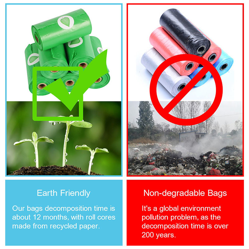 Environmentally Bone-Shape EPI Plastic Pet Waste Bags For Animal Poop Cleaning